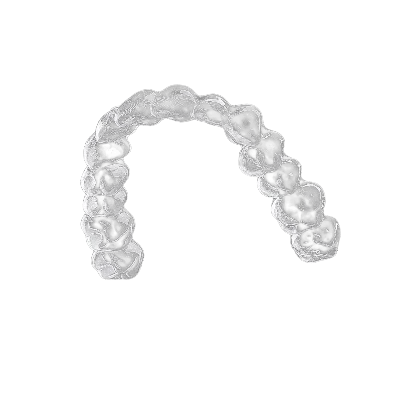 Single upper or lower clear retainer